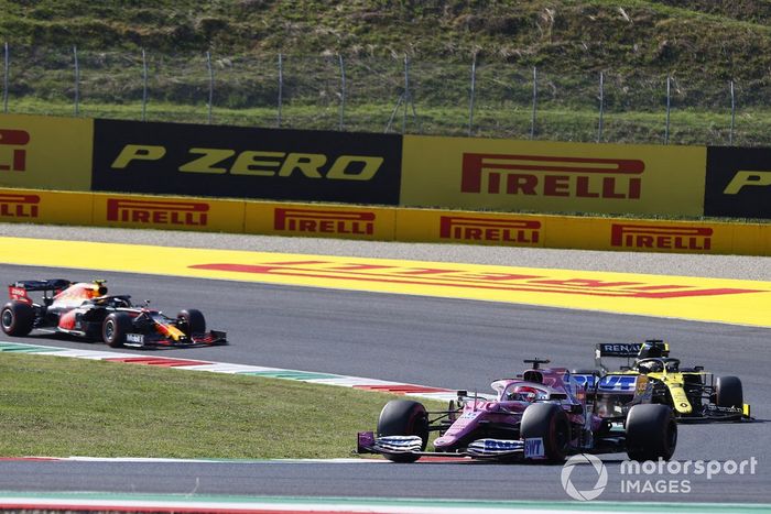 Sergio Pérez, Racing Point RP20, Daniel Ricciardo, Renault F1 Team R.S.20, Alex Albon, Red Bull Racing RB16