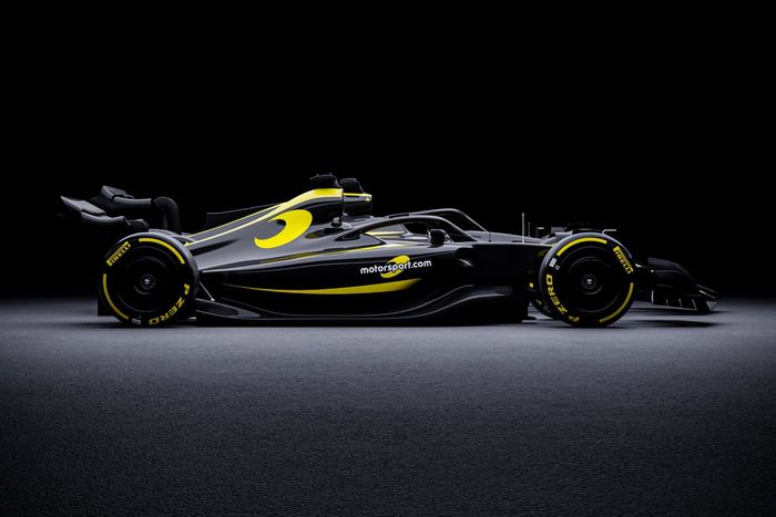 Concepto de Motorsport.com de un F1 moderno con proporciones de los años 2000