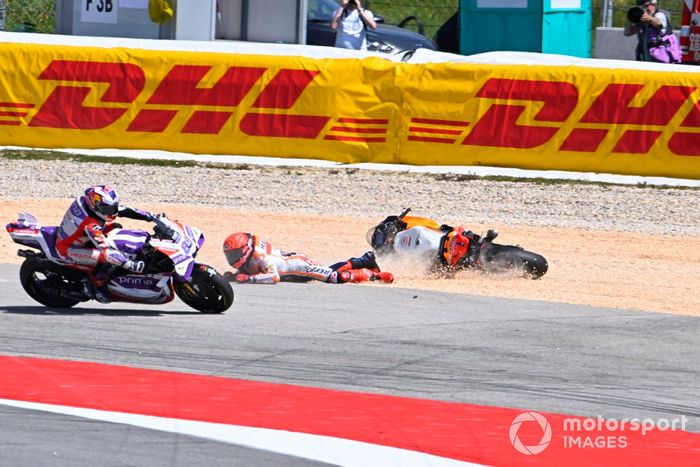 Accidente de Marc Márquez, Repsol Honda Team, Miguel Oliveira, RNF MotoGP Racing
