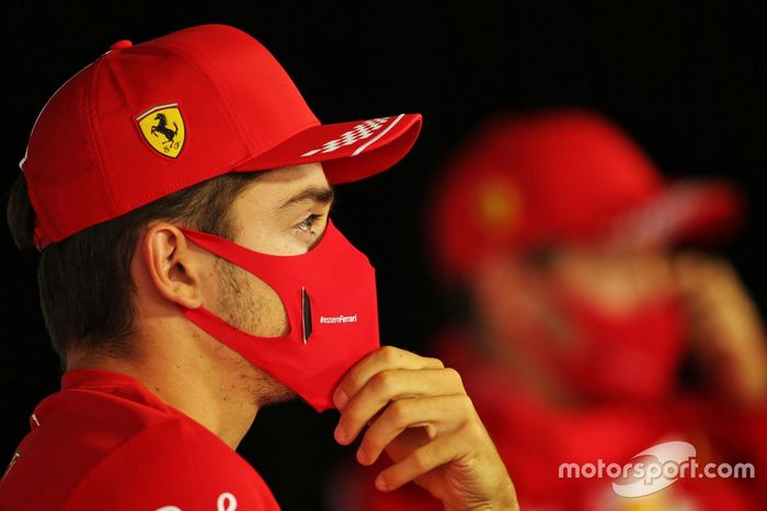 Charles Leclerc, Ferrari en la conferencia de prensa