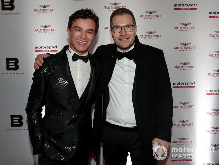 Lando Norris y Andreas Seidl, Team Principal, McLaren