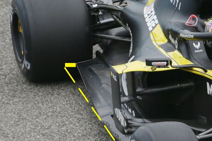 Detalles del piso del Renault F1 Team R.S.20 
