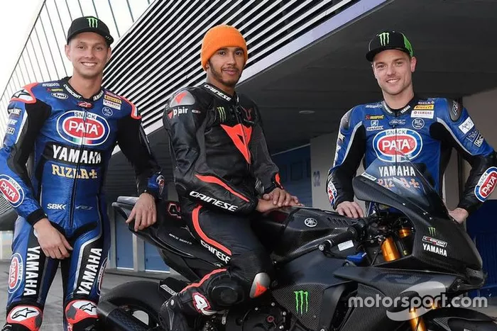 Michael van der Mark, Lewis Hamilton et Alex Lowes