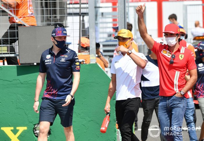 Max Verstappen, Red Bull Racing Lando Norris, McLaren Carlos Sainz Jr., Ferrari 