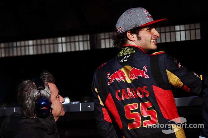 Carlos Sainz, con su hijo Carlos Sainz Jr., Scuderia Toro Rosso