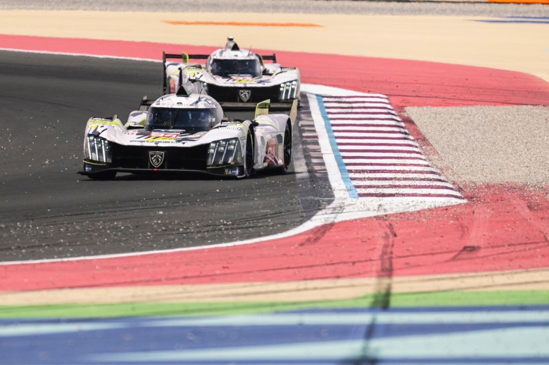 #93 Peugeot Totalenergies Peugeot 9X8: Paul Di Resta, Mikkel Jensen, Jean-Éric Vergne, #94 Peugeot Totalenergies Peugeot 9X8: Loïc Duval, Malthe Jakobsen, Stoffel Vandoorne