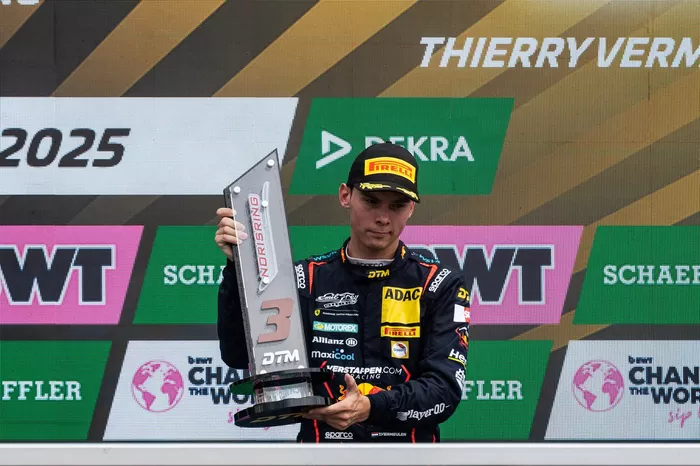 Podium: third place Thierry Vermeulen, Emil Frey Racing