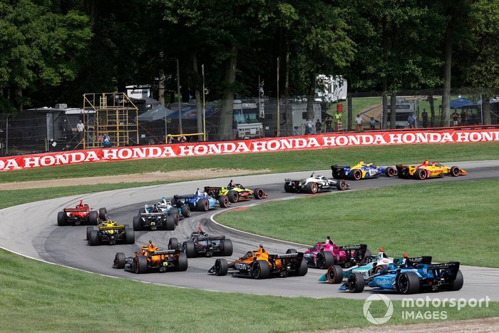 Ryan Hunter-Reay, Andretti Autosport Honda, Alexander Rossi, Andretti Autosport Honda, inicio