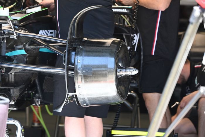 Mercedes W14 detalles técnicos