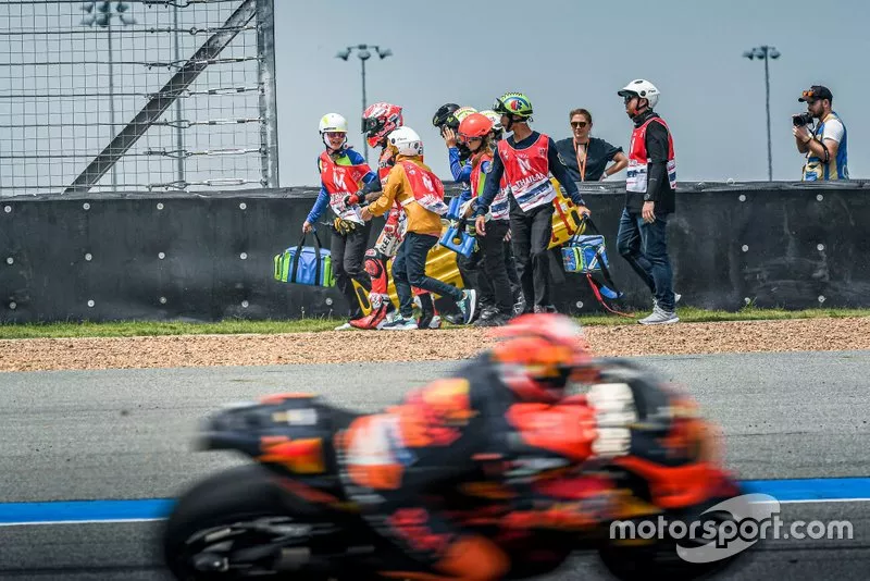 Marc Marquez, Repsol Honda Team, después de la caida