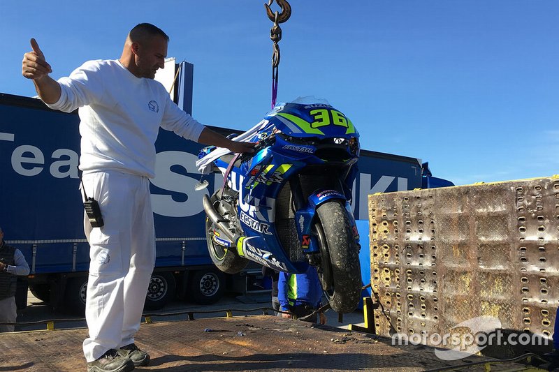 Мотоцикл Хоана Міра, Team Suzuki MotoGP, після аварії