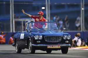 Kimi Raikkonen, Ferrari on drivers parade 