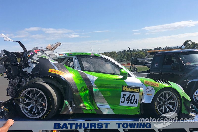 #540 Black Swan Racing Porsche 911 GT3-R: Tim Pappas, Jeroen Bleekemolen, Marc Lieb dopo l'incidente