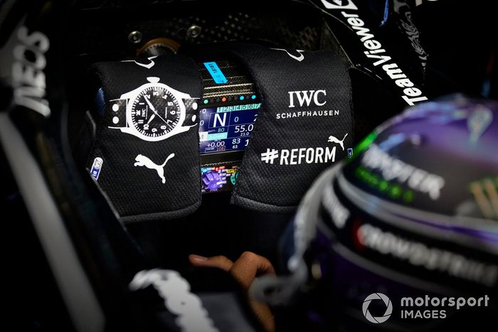 Los guantes de Lewis Hamilton, Mercedes