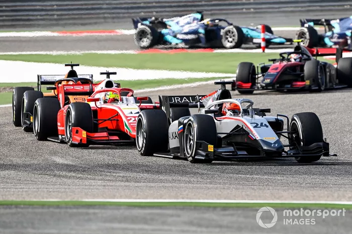Nikita Mazepin, Hitech Grand Prix y Mick Schumacher, Prema Racing 