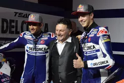 Jorge Martín, Gresini Racing Team and Fabio Di Giannantonio, Gresini Racing Team with Fausto Gresini, Team Manager