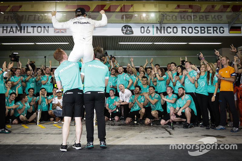 Nico Rosberg, Mercedes AMG F1 celebra su campeonato con el equipo