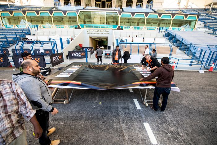 Preparaciones de la pista