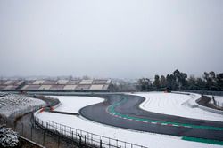 Nieve en el Circuit de Barcelona