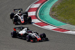 Romain Grosjean, Haas F1 Team VF-18 and Kevin Magnussen, Haas F1 Team VF-18