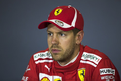 Sebastian Vettel, Ferrari, nella conferenza stampa