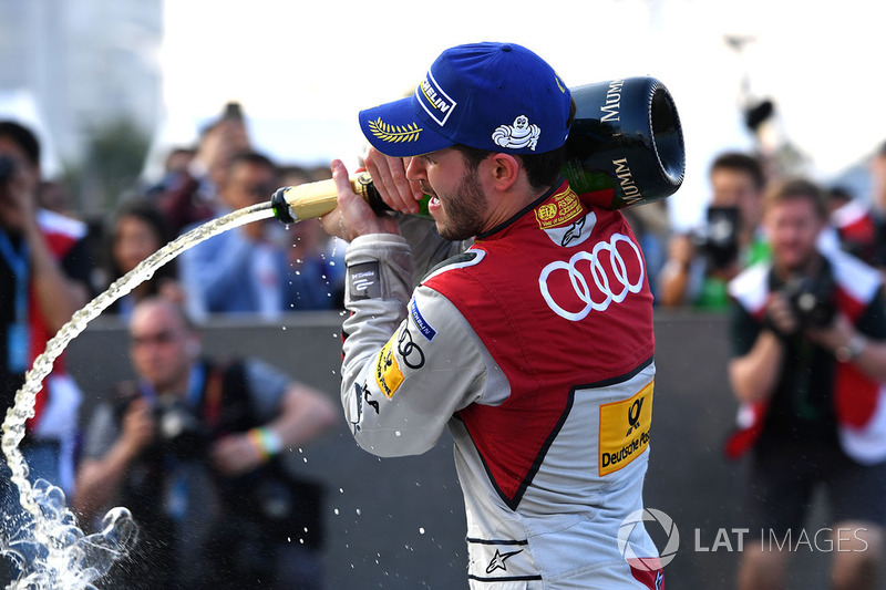 Race winner Daniel Abt, Audi Sport ABT Schaeffler celebrates victory