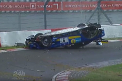 Schreenshot Crash Nico Bastian, AMG Team Black Falcon, Mercedes AMG-GT 3