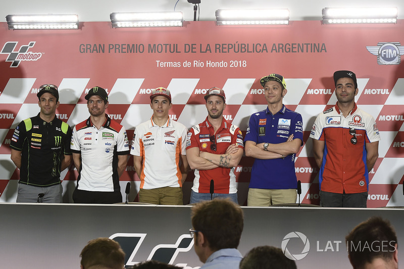 Johann Zarco, Monster Yamaha Tech 3, Cal Crutchlow, Team LCR Honda, Marc Marquez, Repsol Honda Team, Andrea Dovizioso, Ducati Team, Valentino Rossi, Yamaha Factory Racing, Danilo Petrucci, Pramac Racing