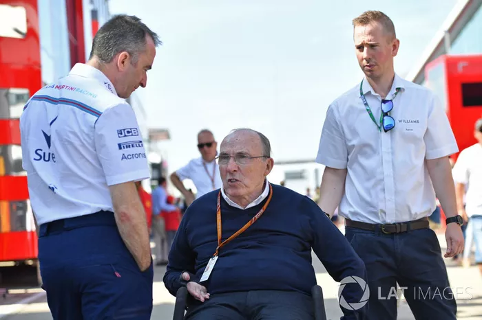 Paddy Lowe, actionnaire et directeur technique de Williams, et Frank Williams, propriétaire de Williams