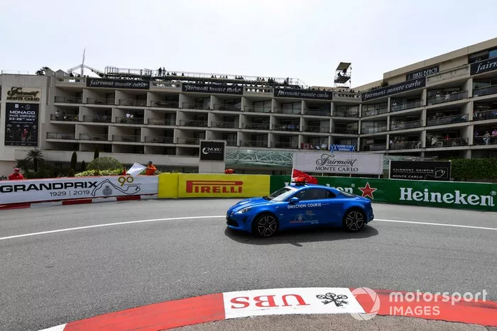 Coche de calle en el circuito