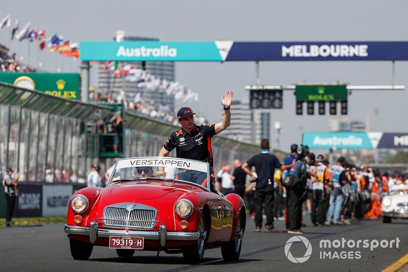 Max Verstappen, Red Bull Racing, durante la drivers parade