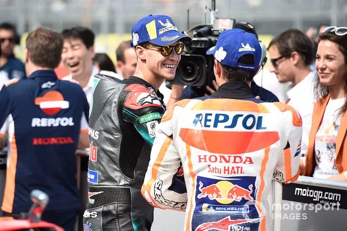 Fabio Quartararo, Petronas Yamaha SRT., Marc Márquez, Repsol Honda Team
