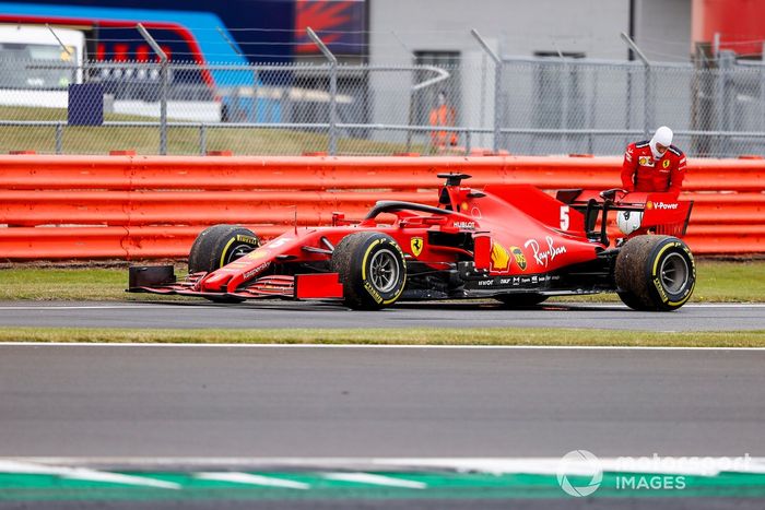 Sebastian Vettel, Ferrari SF1000 si ritira dalla sessione