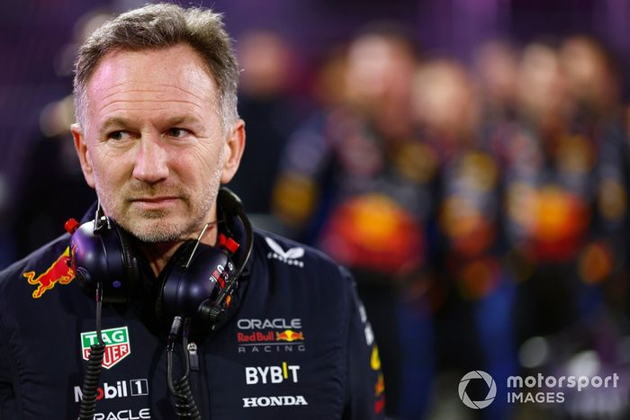 Christian Horner, director del equipo Red Bull Racing, en la parrilla de salida 
