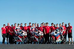 Nicky Hayden, Honda WSBK, Michael van der Mark, Honda WSBK, P.J. Jacobsen, del equipo Honda WSS y su