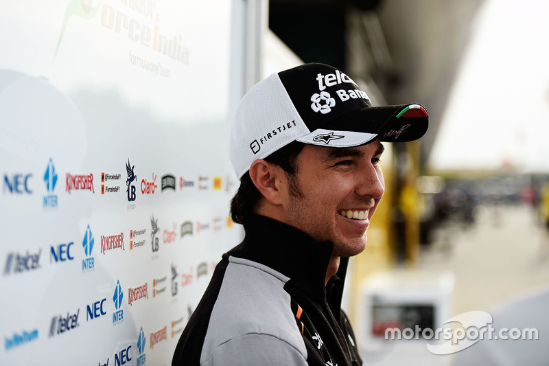 Sergio Pérez, Sahara Force India F1 con los medios de comunicación