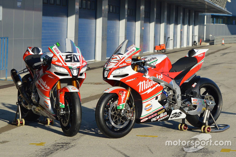 Motos de Lorenzo Savadori, Milwaukee Aprilia World Superbike Team, Eugene Laverty, Milwaukee Aprilia