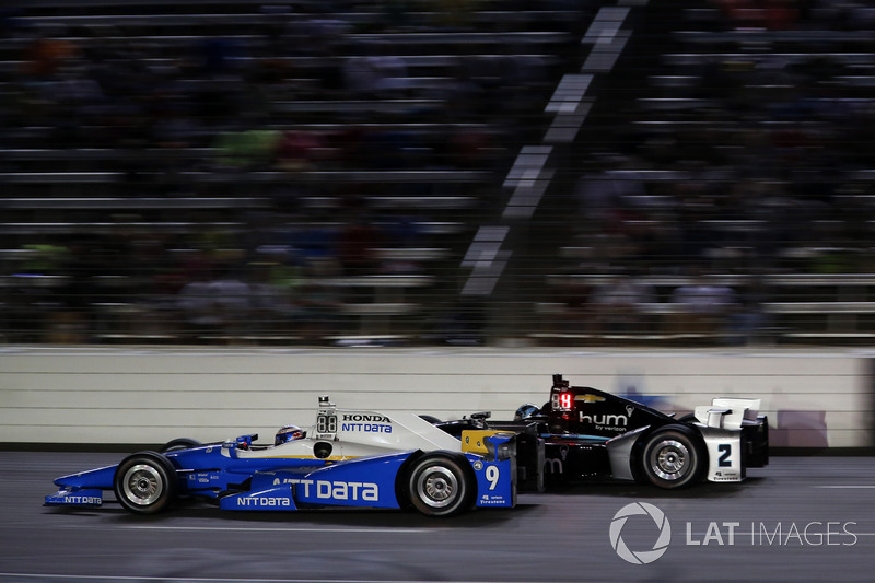 Скотт Диксон, Chip Ganassi Racing Honda, и Джозеф Ньюгарден, Team Penske Chevrolet