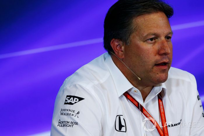 Zak Brown, Executive Director, McLaren Technology Group, in the Press Conference