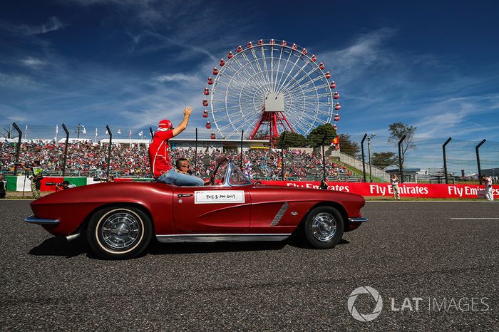 Sebastian Vettel, Ferrari en el desfile de pilotos