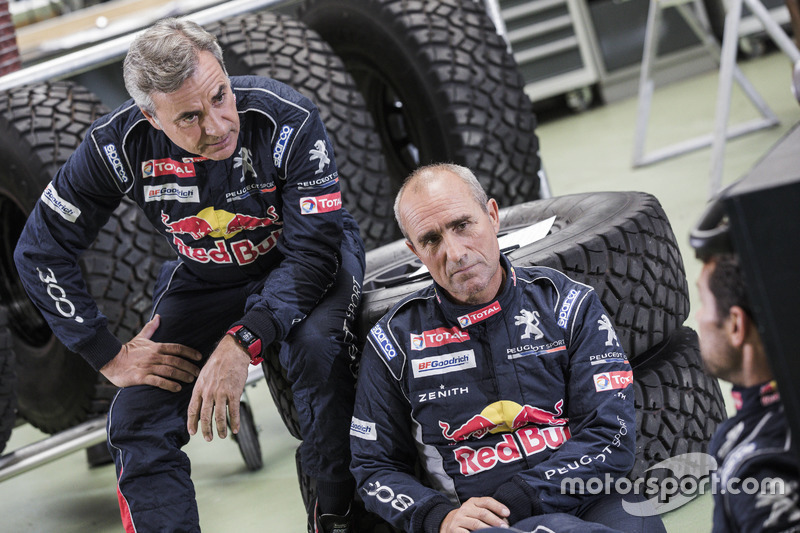 Cyril Despres, Carlos Sainz, Stéphane Peterhansel, Peugeot Sport 