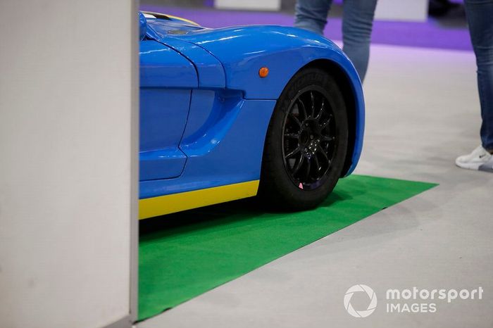 Detalle de un coche expuesto