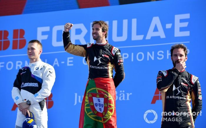 Podio: ganador de la carrera Antonio Felix da Costa, DS Techeetah segundo lugar Maximilian Günther, BMW I Andretti Motorsports, tercer lugar Jean-Eric Vergne, DS Techeetah