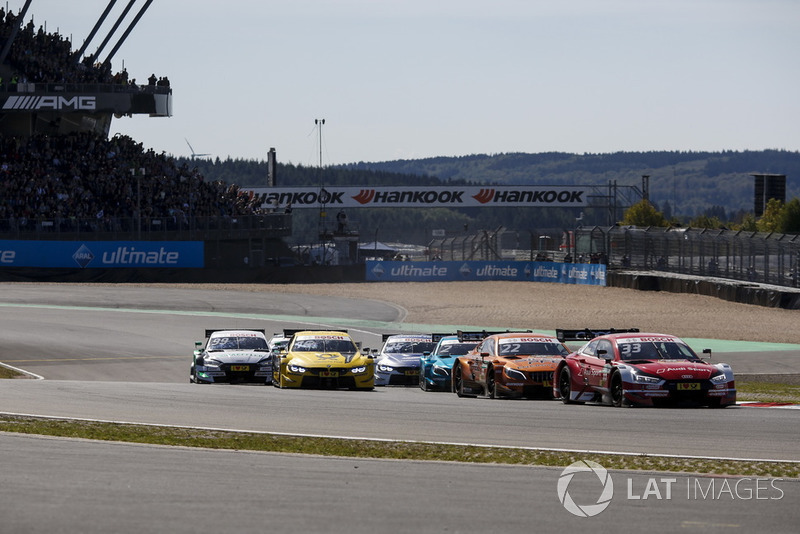 René Rast, Audi Sport Team Rosberg, Audi RS 5 DTM leads at the start of the race