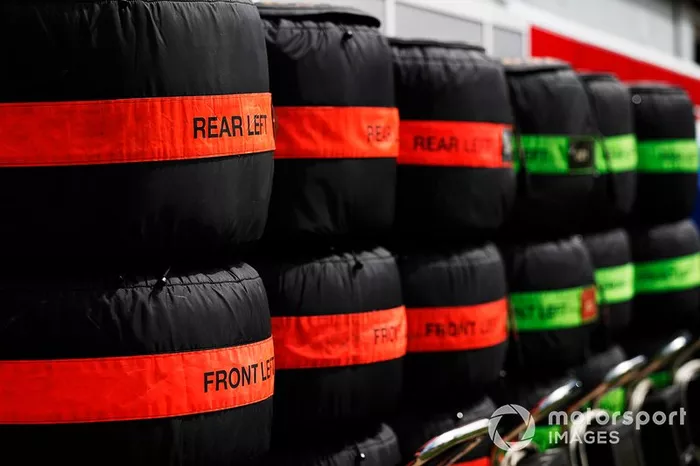 Tyres in the paddock