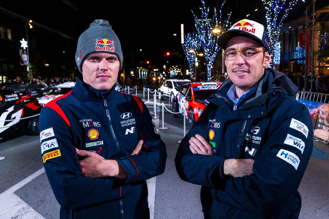 Ott Tänak, Martin Järveoja, Hyundai World Rally Team Hyundai i20 N Rally1, Thierry Neuville, Hyundai World Rally Team