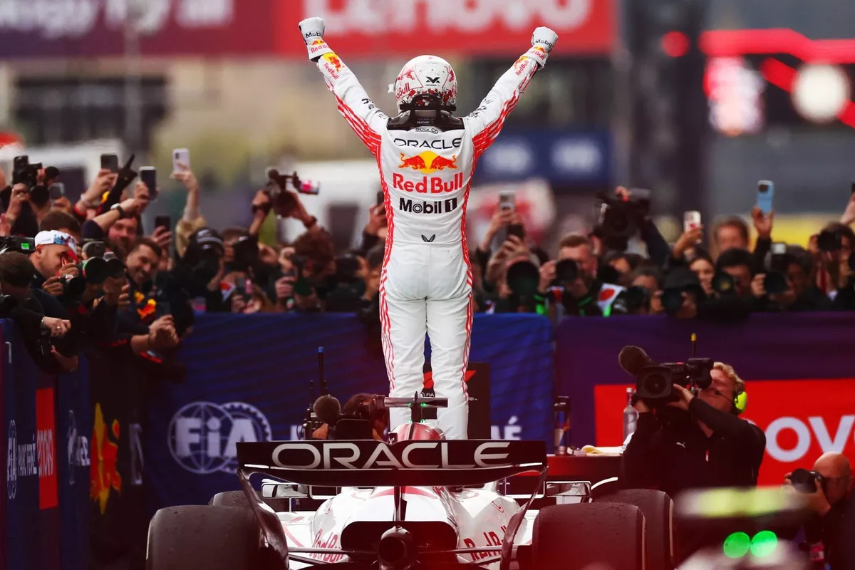 Max Verstappen Celebrating Suzuka Win