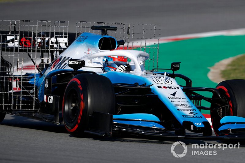 George Russell, Williams FW42, con sensori aerodinamici