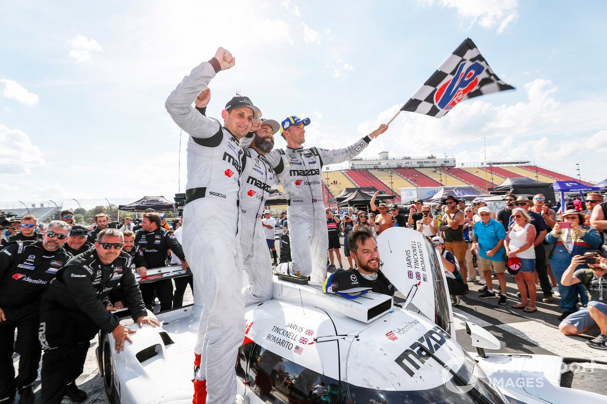 Race winner #55: Mazda Motorsports Mazda DPi, DPi: Harry Tincknell, Oliver Jarvis, Jonathan Bomarito