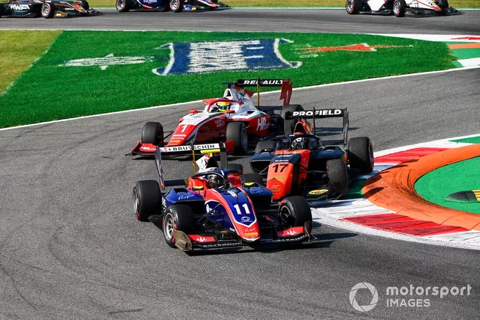 David Beckmann, Trident, Richard Verschoor, MP Motorsport e Oscar Piastri, Prema Racing 